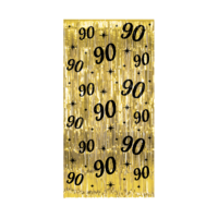  Deurgordijn Classy - 90 jaar - Zwart-Goud