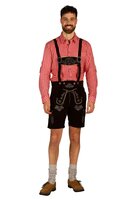 Oktoberfest Lederhosen - Jonas - Velvet - Kort Model Donkerbruin Oktoberfest Lederhosen - Jonas - Velvet - Kort Model Donkerbruin