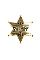 Sheriff Badge Ster - Cowboy Accessoire - Goud Sheriff Badge Ster - Cowboy Accessoire - Goud