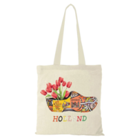 Holland Tas - Katoen - Houten Klomp