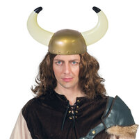 Vikinghelm Goud Met Hoorns - Volwassenen