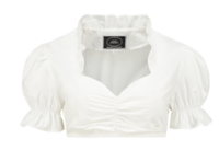 Dirndl Blouse - Wit - Met Rucheskraag - Dames Dirndl Blouse - Wit - Met Rucheskraag - Dames