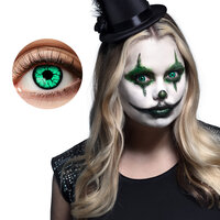 Lenzen Halloween - Kleurlenzen - Freaky Clown Green-Black - Weeklenzen