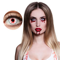 Lenzen Halloween - Kleurlenzen - Bloody White-Red - Weeklenzen Lenzen Halloween - Kleurlenzen - Bloody White-Red - Weeklenzen