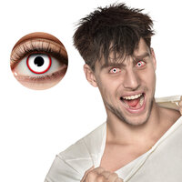 Lenzen Halloween - Kleurlenzen - Psycho Red-White - Weeklenzen Lenzen Halloween - Kleurlenzen - Psycho Red-White - Weeklenzen