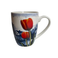 Souvenir Mok - Beker Tulpen - Delftsblauw