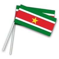 Zwaaivlaggetje Papier Suriname - 50 stuks Zwaaivlaggetje Papier Suriname - 50 stuks