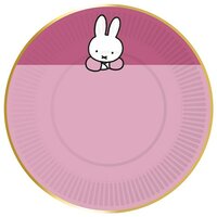 Nijntje Bordjes - Baby Roze - 8 Stuks