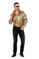 Disco Blouse Shiny Goud - Jaren 80 & 90 - Heren Disco Blouse Shiny Goud - Jaren 80 & 90 - Heren