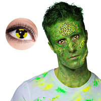 Lenzen Halloween - Kleurlenzen - Radioactive - Geel-Zwart - Weeklenzen