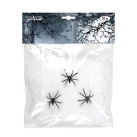 Spinnenweb Met Spinnen - Spinnenrag - Halloween - 20 gram