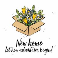 Wenskaart - New Home New Adventures - Met Envelop