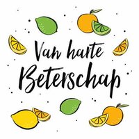 Wenskaart - Van Harte Beterschap - Met Envelop