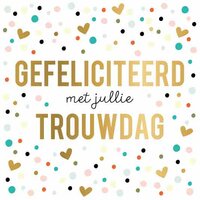 Wenskaart Daisy XL - Gefeliciteerd Trouwdag - met Envelop Wenskaart Daisy XL - Gefeliciteerd Trouwdag - met Envelop