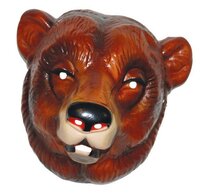 Dieren Masker - Beer Bruin - Plastic - Volwassenen