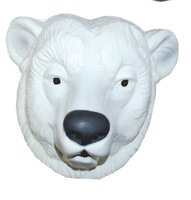 Dieren Masker - IJsbeer Wit - Plastic - Volwassenen