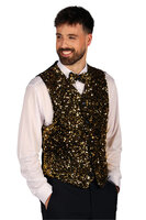 Paillettenvest - Goud-Zwart - Heren Paillettenvest - Goud-Zwart - Heren