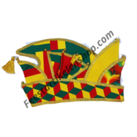 Prinsensteek Carnaval - Lapjes Bont - Rood-Geel-Groen  Prinsensteek Carnaval - Lapjes Bont - Rood-Geel-Groen