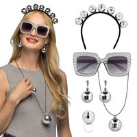 Disco Set Zilver - 6-delig Disco Set Zilver - 6-delig