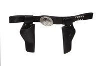 Cowboy Holsters Riem Dubbel Zwart - Stevig Kwaliteit - Volwassenen Cowboy Holsters Riem Dubbel Zwart - Stevig Kwaliteit - Volwassenen
