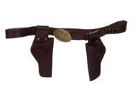 Cowboy Holsters Riem Dubbel Bruin - Stevig Kwaliteit - Volwassenen Cowboy Holsters Riem Dubbel Bruin - Stevig Kwaliteit - Volwassenen