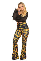 Flared Broek Tijgerprint - Goud-Zwart - Dames Flared Broek Tijgerprint - Goud-Zwart - Dames