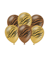 Ballonnen Safari - Tijger - 6 stuks Ballonnen Safari - Tijger - 6 stuks