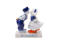 Kussend Paar - Delfts Blauw - 8 cm