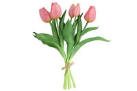 Kunstboeket Tulpen - Kunstbloem Roze - 5 Stuks