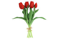 Kunstboeket Tulpen - Kunstbloem Rood - 5 Stuks