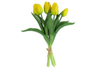 Kunstboeket Tulpen - Kunstbloem Geel - 5 Stuks