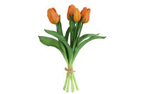 Kunstboeket Tulpen - Kunstbloem Oranje - 5 Stuks