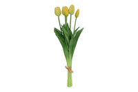 Kunstboeket Tulpen Lang - Kunstbloem Geel - 5 Stuks 