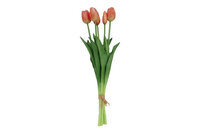 Kunstboeket Tulpen Lang - Kunstbloem Zalm - 5 Stuks