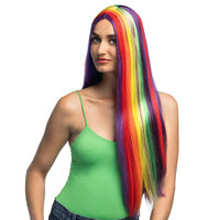 Dames Pruik - Unity Regenboog - Lang Model