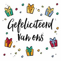 Wenskaart - Gefeliciteerd Van Ons - met Envelop