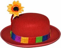 Clownshoed Rood met Bloem - Volwassenen Clownshoed Rood met Bloem - Volwassenen