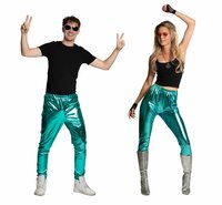 Broek Turquoise - Jaren 80 & 90 Disco - Volwassenen Broek Turquoise - Jaren 80 & 90 Disco - Volwassenen