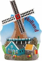 Koelkastmagneet - Magneet Holland - Molen Blauw