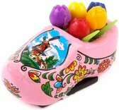 Koelkastmagneet - Magneet Holland - Klomp Tulpen - Roze