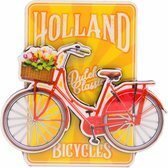 Koelkastmagneet - Magneet Holland - Fiets Rood Holland - Geel