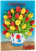 Koelkastmagneet - Magneet Holland - Tulpen In Vaas Holland