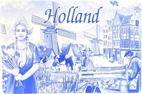 Koelkastmagneet - Magneet Holland - Delfts Blauw