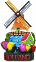 Koelkastmagneet - Magneet Holland - Polystone - Molen Tulpen Holland