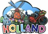 Koelkastmagneet - Magneet Holland MDF - Comic Molen Holland