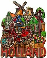 Koelkastmagneet - Magneet Holland MDF - Cityvibes Fiets Holland