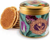 Stroopwafel Blik Holland - Groen Embossed - Inclusief Stroopwafels