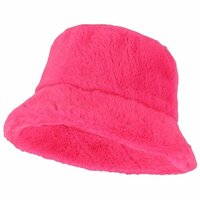 Bucket Hat Pluche - Fluor Roze - Neon Party - Volwassenen Bucket Hat Pluche - Fluor Roze - Neon Party - Volwassenen