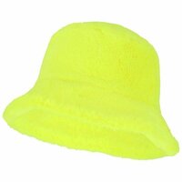 Bucket Hat Pluche - Fluor Geel - Neon Party - Volwassenen Bucket Hat Pluche - Fluor Geel - Neon Party - Volwassenen
