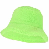 Bucket Hat Pluche - Fluor Groen - Neon Party - Volwassenen Bucket Hat Pluche - Fluor Groen - Neon Party - Volwassenen